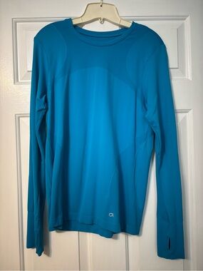 Gap Fit Turquoise Long Sleeve Athletic Top